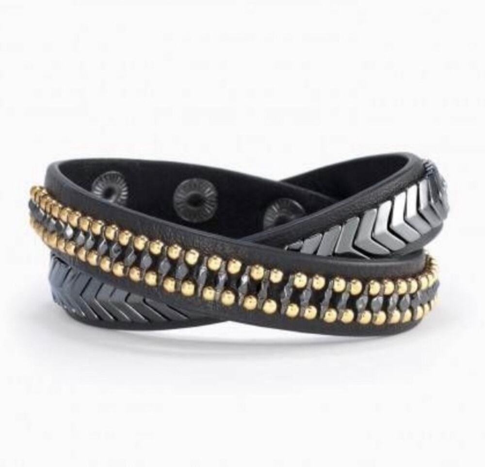 Stella & Dot Gilded Path Double Wrap Bracelet Boho Casual Bohemian Jewelry